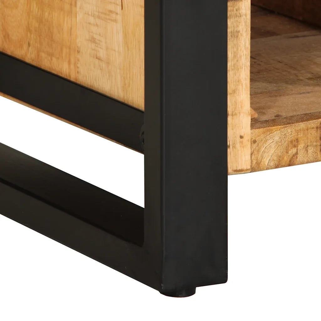 Credenza | Madia | Buffet da pranzo | Armadio da pranzo 55x35x70 cm in Legno Massello di Mango Grezzo