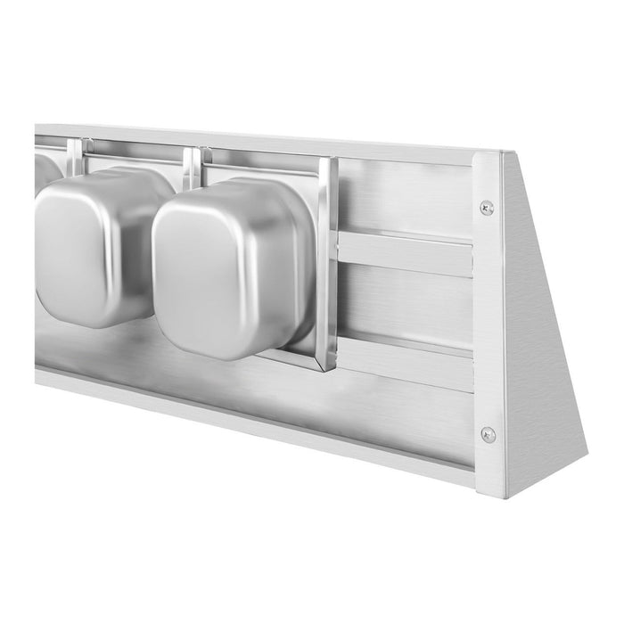 Porta spezie 5 x 1/4 GN - 120 cm acciaio inox 14_0003170