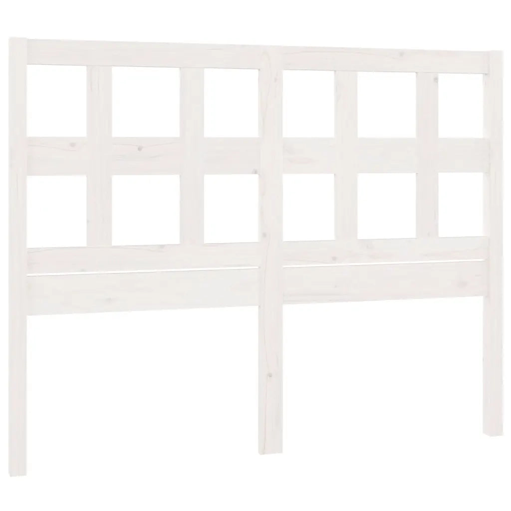 Testiera per Letto-Testata-Testiera Decorativa Bianca 205,5x4x100 cm Legno Massello di Pino 970303