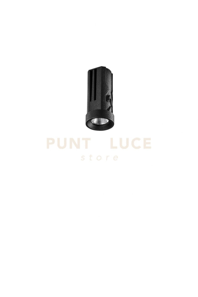 LUCE DA INCASSO LED PER SISTEMA BINARIO SHIFT NERA IN METALLO 7W 3000K 650LM Ø31xH65MM