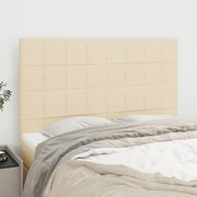 Testiera-Testata-Testiera Decorativa Crema 144x5x118/128 cm Tessuto 194616