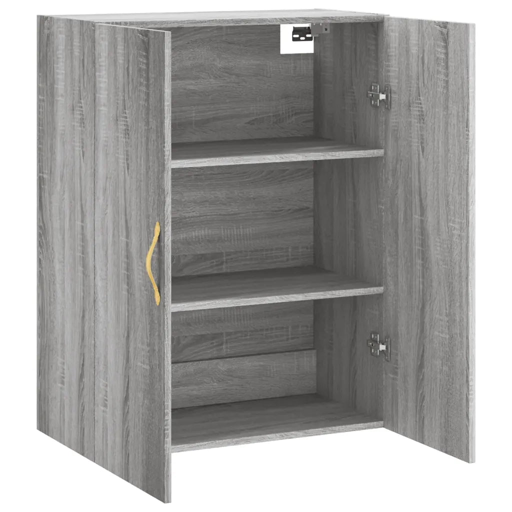 vidaXL Mobile a Parete Grigio Sonoma 69,5x34x90 cm