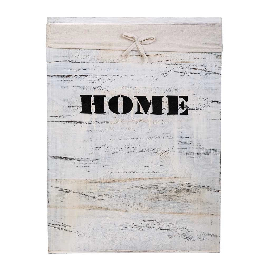 Set di 2 cesti per la biancheria in legno 40x30x54-34x26x47