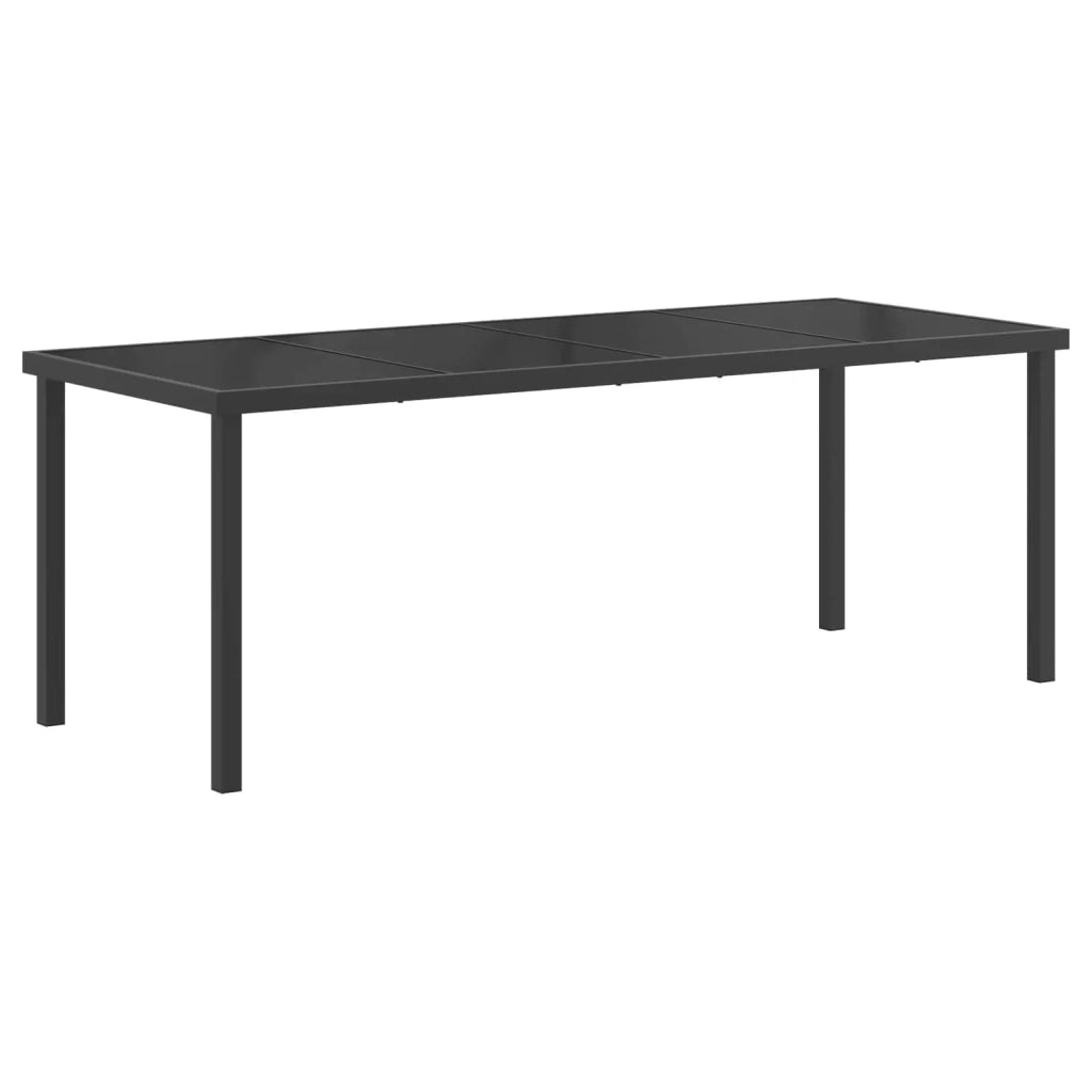 Set da Pranzo per Giardino 19 pz Nero polyrattan 3422840