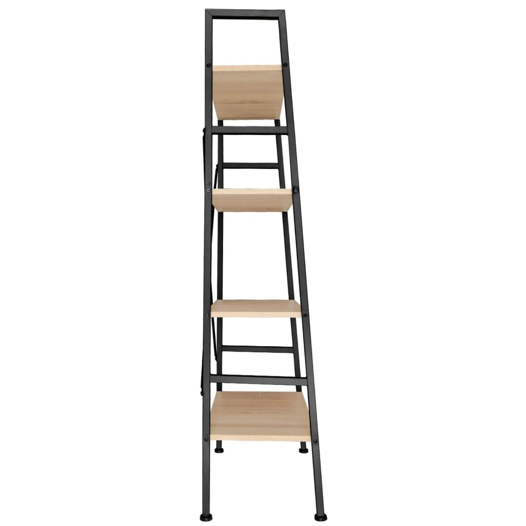Libreria grande in stile industriale/vintage con 4 ripiani 150 cm beige 08_0000265