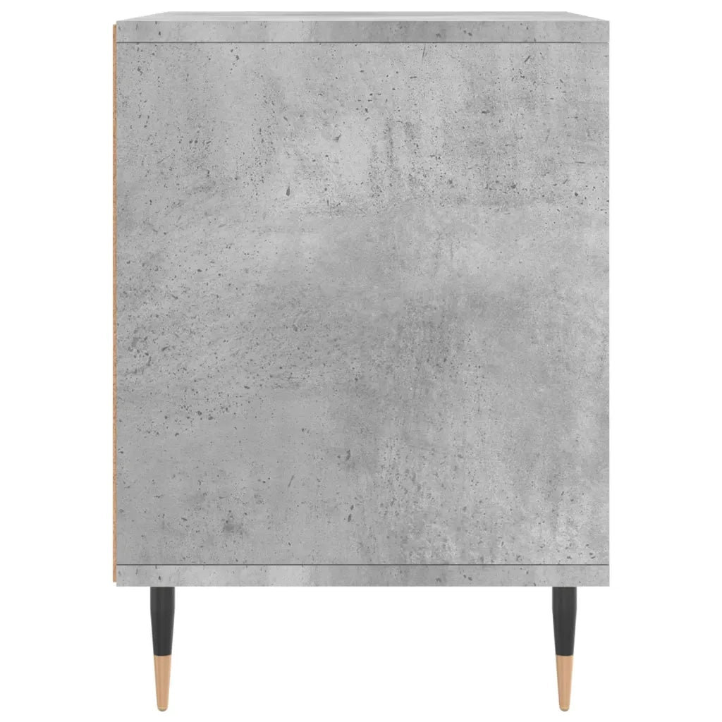 Comodini 2pz-Set di 2 Tavolino da notte Grigio Cemento 40x35x50 cm in Legno Multistrato 477147