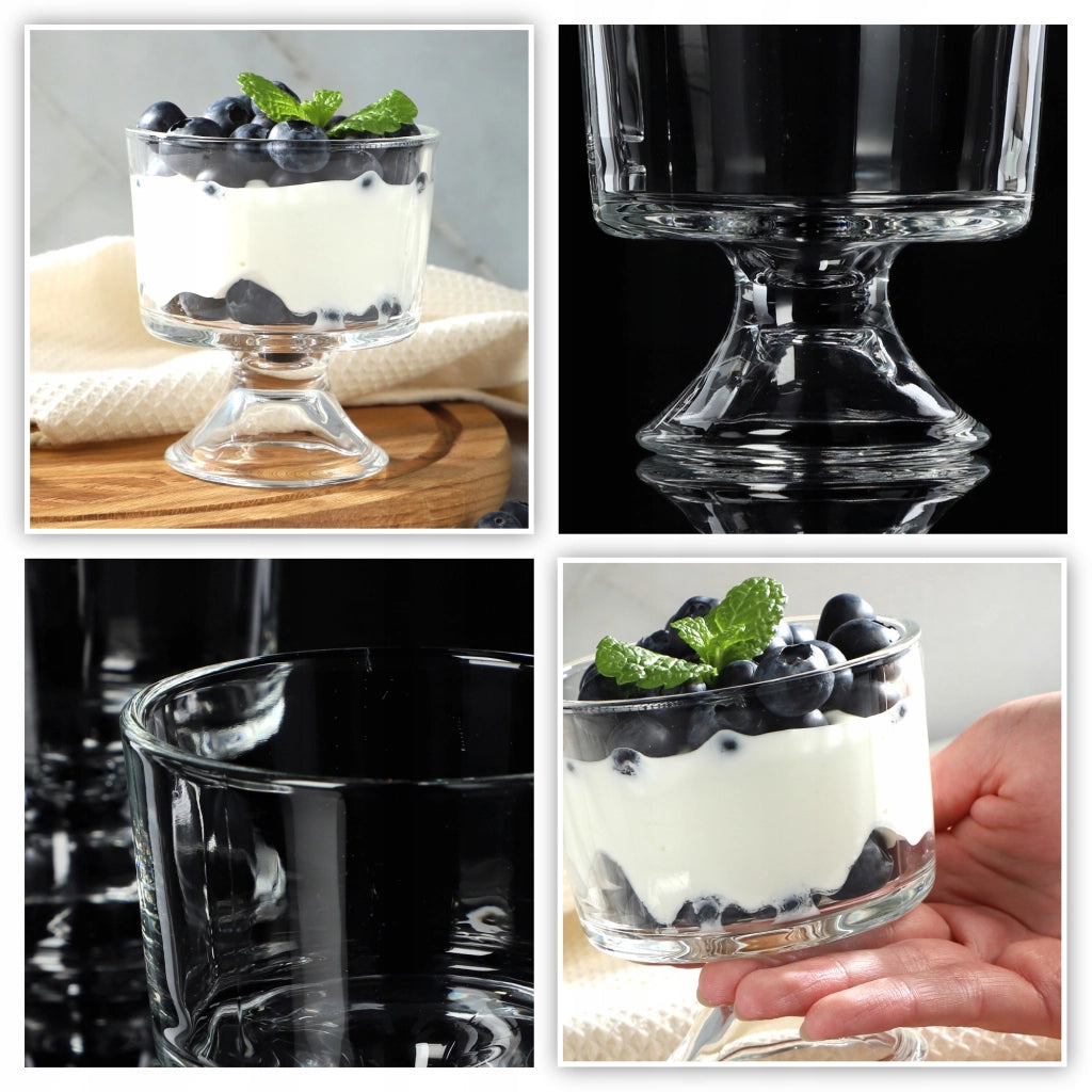 Coppetta per gelato KADAX da 290 ml, contenitore in vetro per dessert cremosi.
