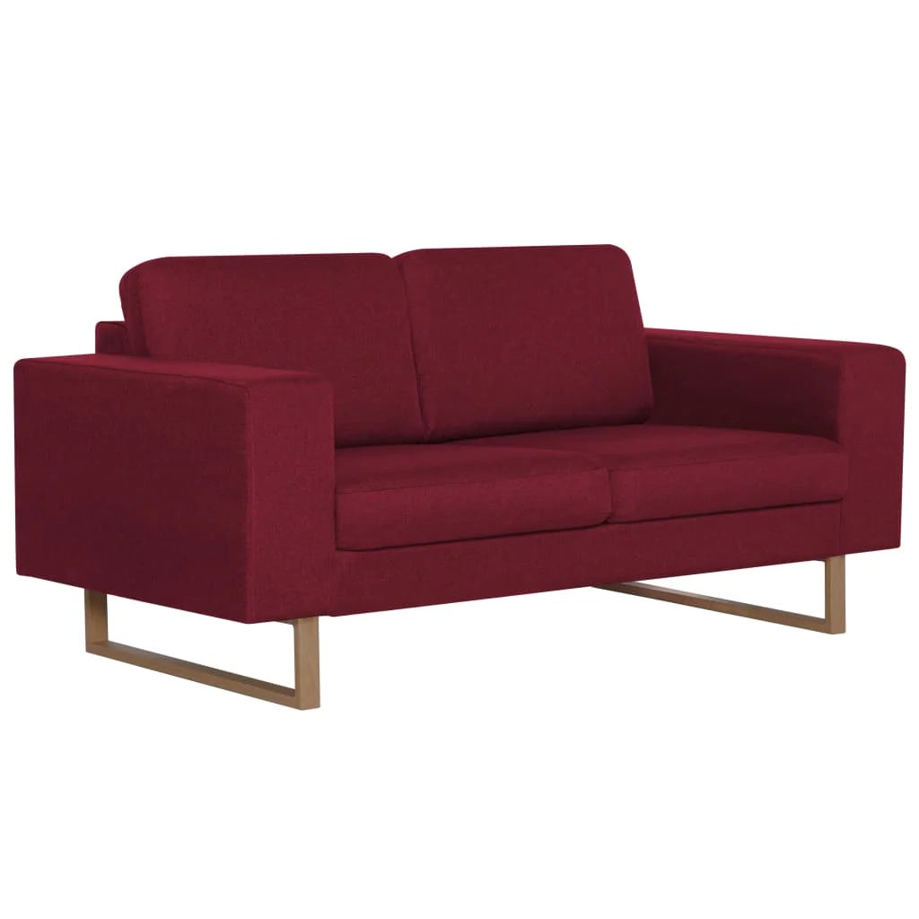 Divano 2 posti per soggiorno salotto arredamento casa tessuto rosso bordeaux 02_0020752