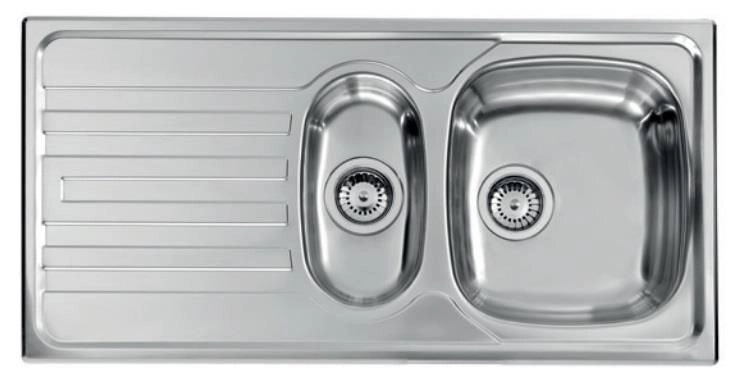 CM Nihal 100x50 2V Lavello ad incasso Rettangolare Acciaio inossidabile