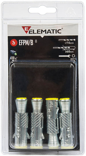 elematic blister tassello efpm/b 6 con vite 2 pz cod:ferx.13669