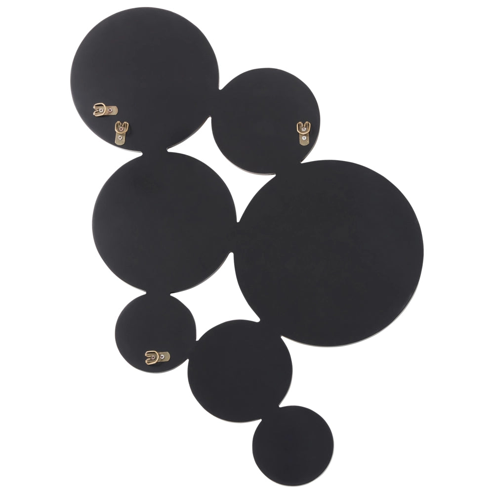 Specchio da parete di forma irregolare e rotonda in vetro e MDF argento e rame stile moderno