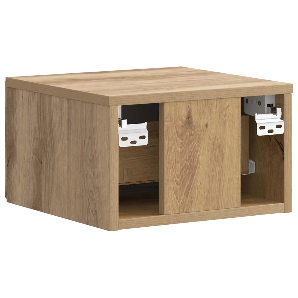 Mobiletto da notte a muro con cassetto 2 pcs Rovere Artigianale 899124