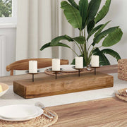 Candelabro Naturale 50 x 15 x 10 cm Legno massello di teak 42012364