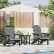 Sedia da Giardino 3 pcs Grigio chiaro Polietilene 3335833