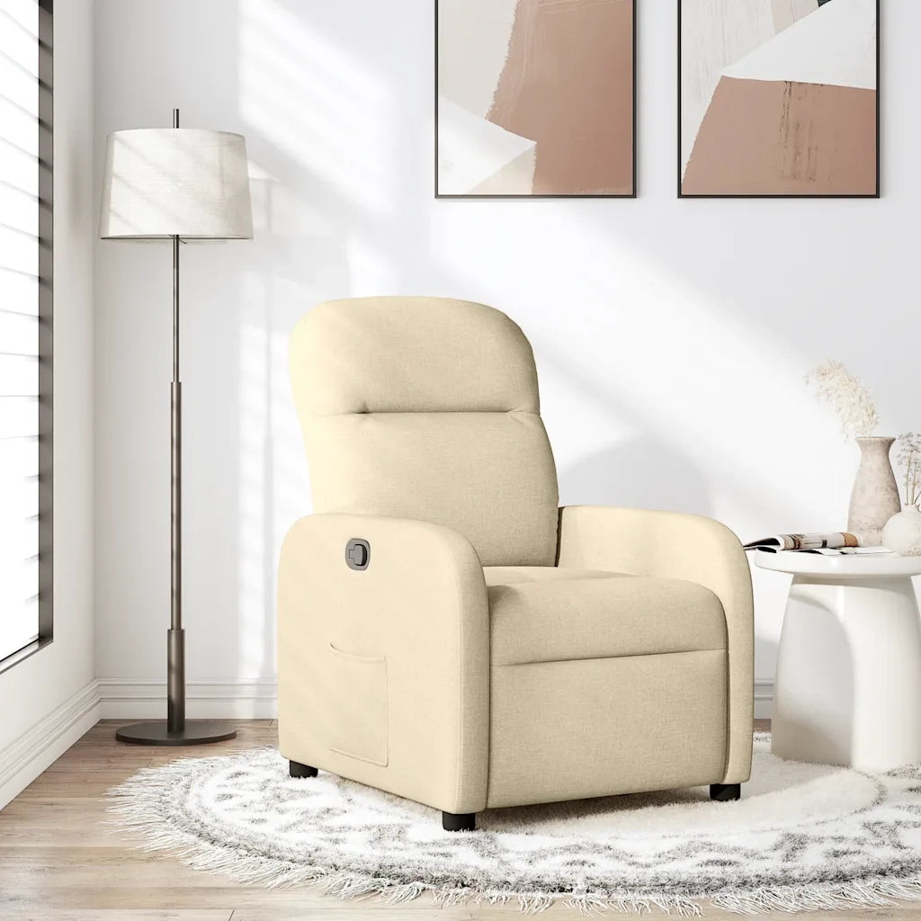 Divano Sedia-Poltrona Reclinabile in Tessuto Crema 361308