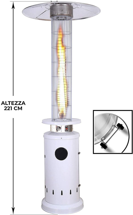Marvin Stufa A Fungo Gas Bombola Gpl Da Esterno Portatile Cilindro Arredo Per Terrazzo Patio Giardino Locali Ristoranti
