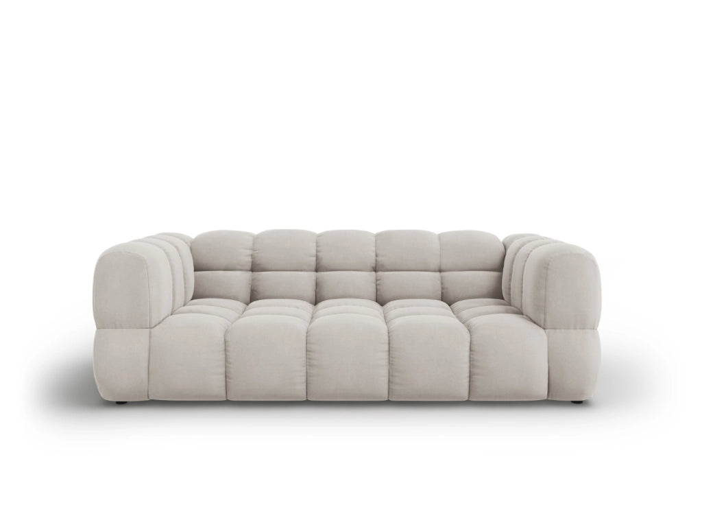 Cosmopolitan Design - Divano "Sky" 3 posti in velluto beige chiaro 