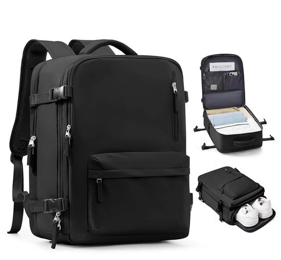 Borsa a mano da viaggio per aereo 45x36x20 cm, borsa da spiaggia per sottosella, borsa da viaggio da donna, borsa da viaggio per laptop 15.6 pollici, impermeabile, borsa da viaggio per uomo, borsa da viaggio per business, zaino da viaggio per viaggiatori