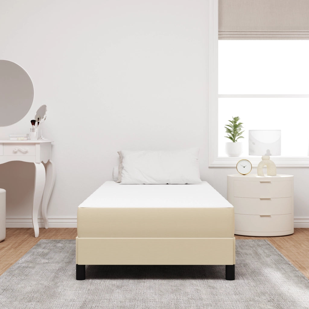 Materasso a molle insacchettate  Verde Chiaro e Grigio Medio 100x200x20 cm in Tessuto