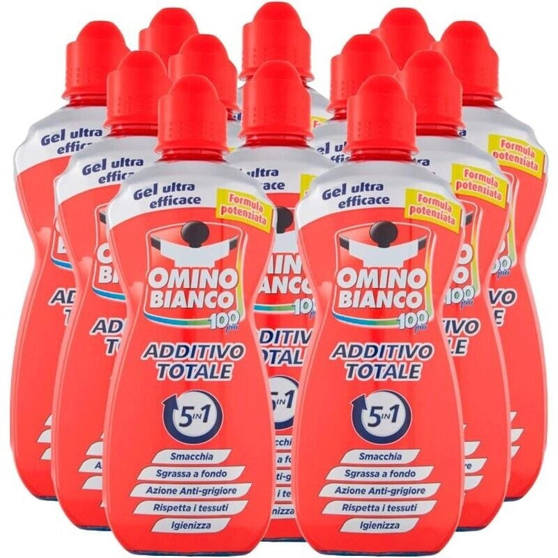 SET 12 PZ ADDITIVO OMINO BIANCO 100+ GEL 900ML SMACCHIANTE