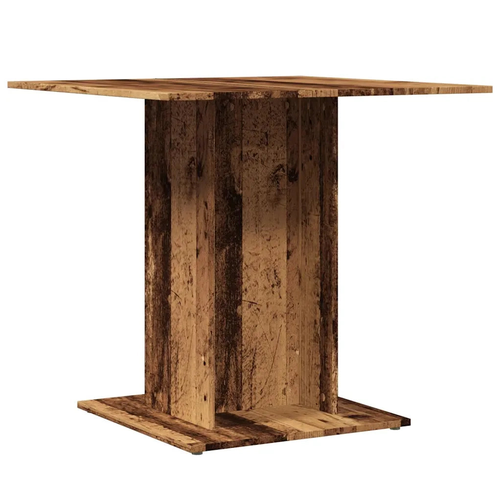 Tavolo da Pranzo Legno Antico 80x80x75 cm in Legno Multistrato