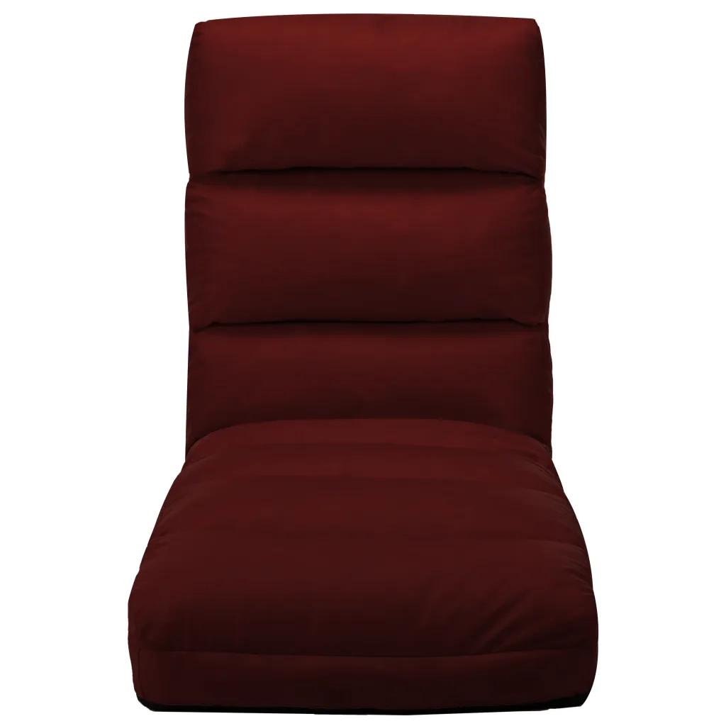Sedia a Sdraio da Terra Pieghevole Rosso Vino in Similpelle cod mxl 63778
