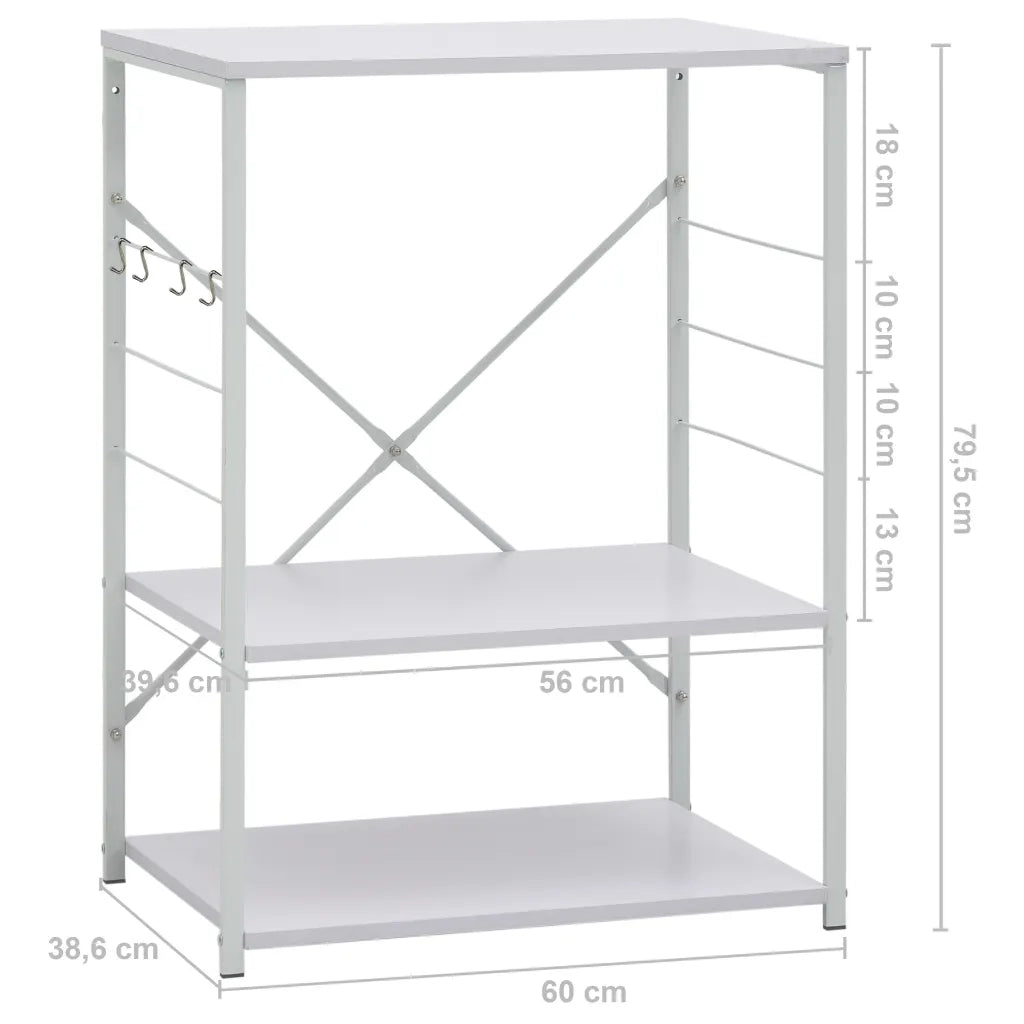Mobile per Microonde Bianco 60x39,6x79,5 cm Legno Multistrato CFW5784541