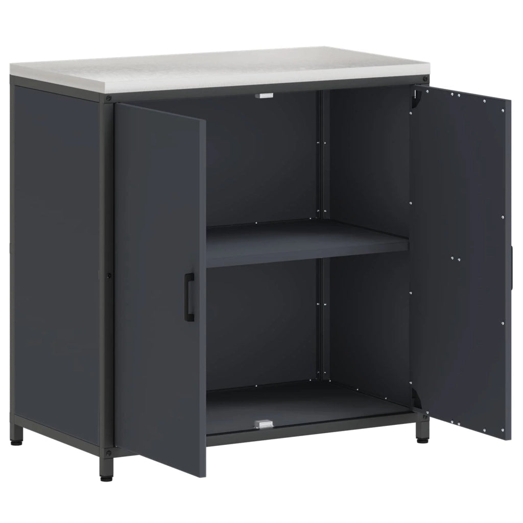 Stoccaggio in cucina Antracite 90 x 50 x 92 cm Acciaio 874984