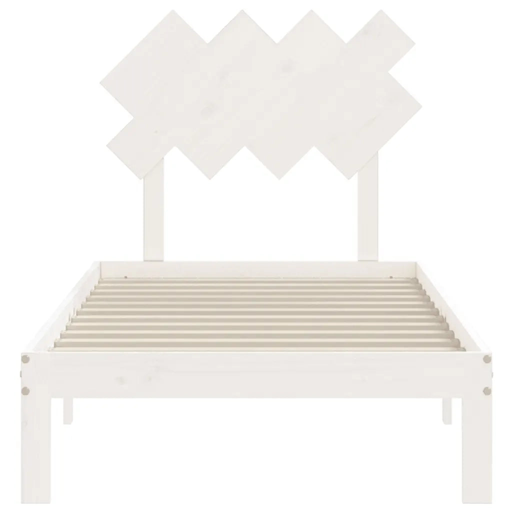 Giroletto senza Materasso Bianco 90x200 cm Legno Massello Pino 3193712