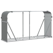Portalegna chiaro 180 x 45 x 100 cm acciaio zincato grigio 02_0043811