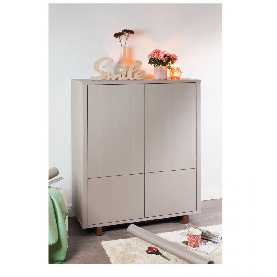 Pellicola adesiva effetto legno quadro 67,5x150  cm grigio