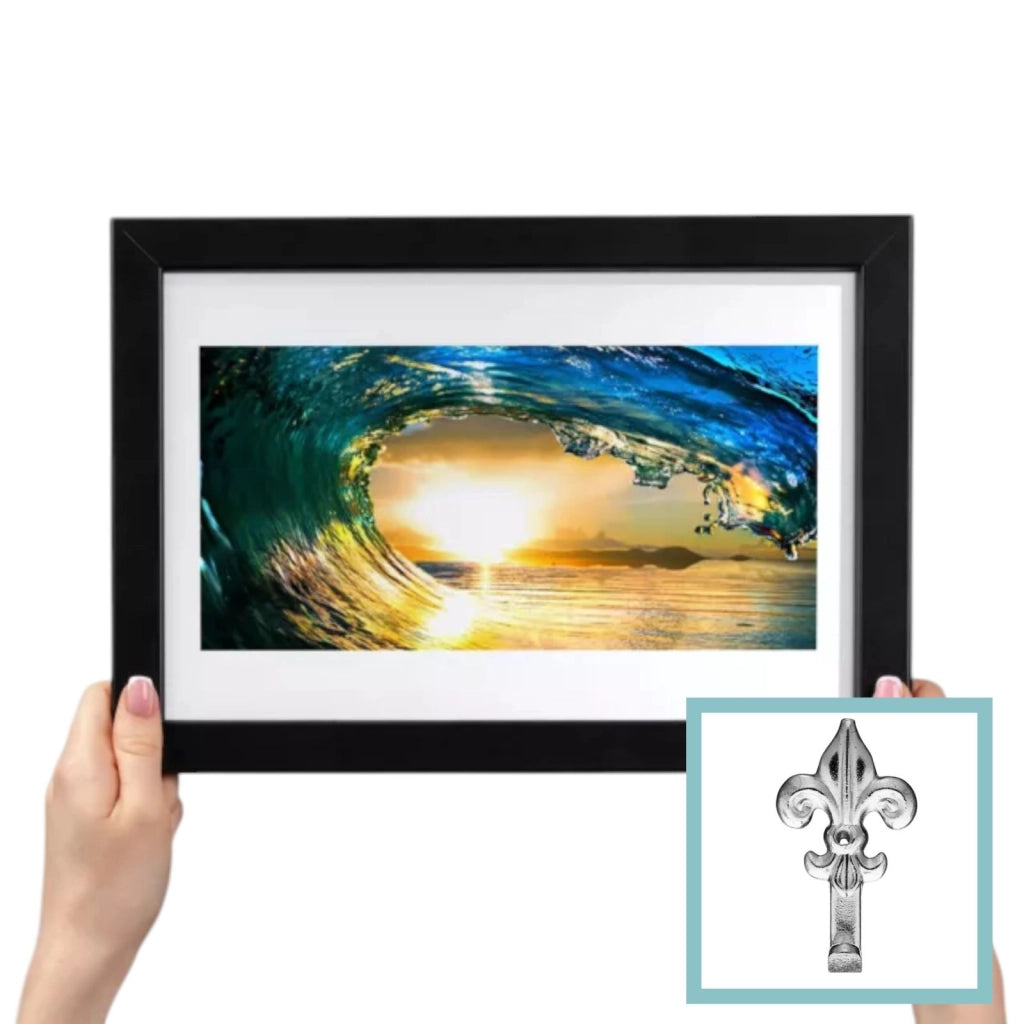 Set 15 Ganci Argento per Quadro Forma Giglio Chiodi da 17mm Ganci da 4,5cm 66883