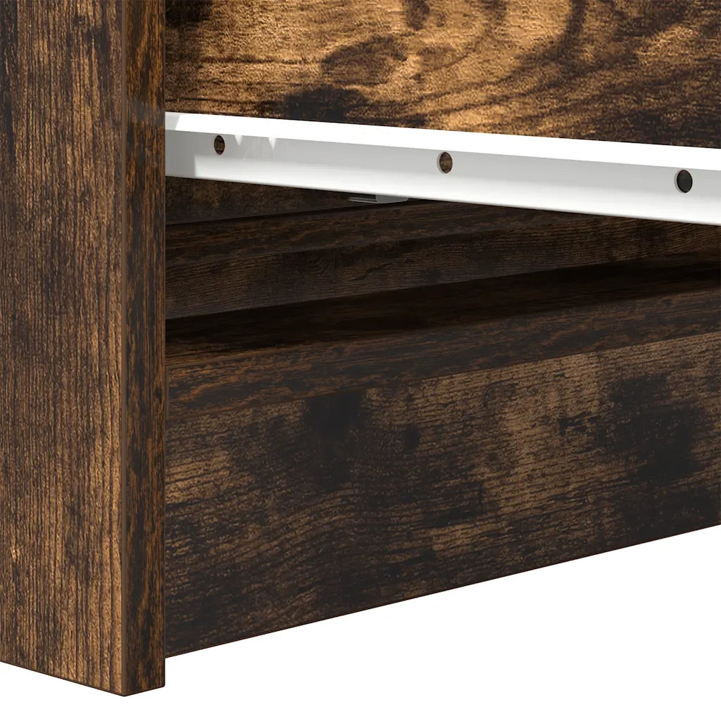 Credenza Rovere Fumo 80x35x76 cm in Legno Multistrato 861737