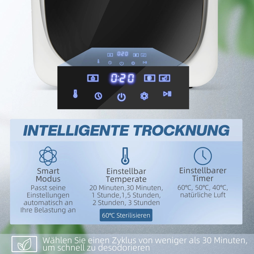 Asciugatrice con disinfezione UV, design compatto, capacit¨¤ 4 kg, acciaio inox, bianca