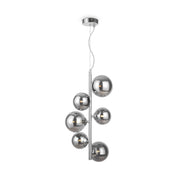 Maytoni Lampadario contemporaneo Dallas 6 luci G9 cromo metallo vetro fumè