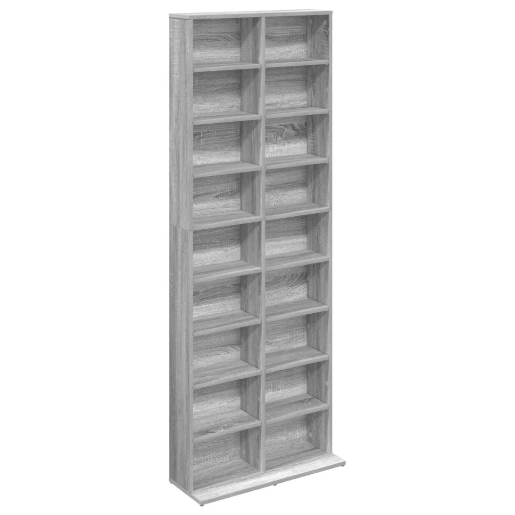 Mobile per CD Sonoma grigio 65 x 23,5 x 175 cm 8012663