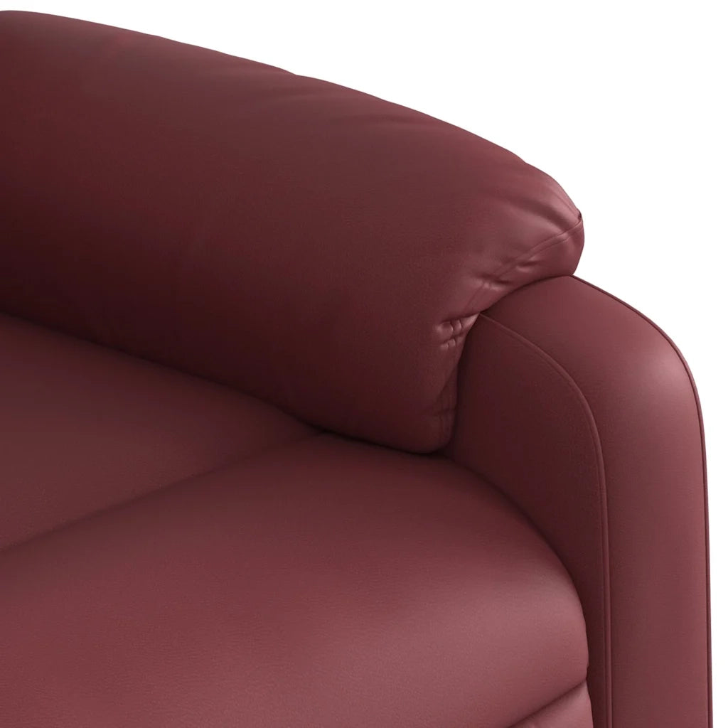 Poltrona Massaggiante | Sedia Relax Reclinabile Rosso vino in Similpelle