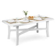 Rasura, Tavolo da Esterno 6 Posti Made in Italy, 180x100x72h cm Bianco