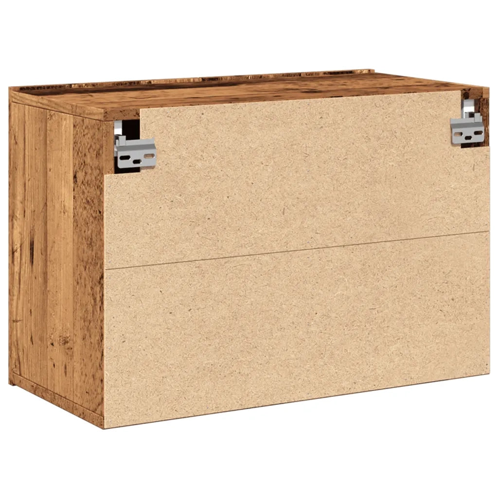 Mobile TV a Parete Legno Antico 60x30x41 cm 857662