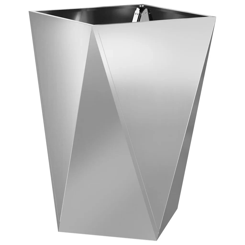 Fioriera-Vaso-Contenitore per Piante Argento 50 x 50 x 75 cm Acciaio zincato