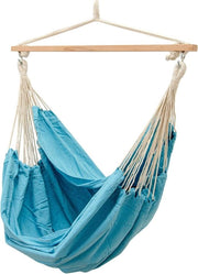 Sedia a Sospensione XXL - 185x130 cm Hammock - 150 kg Sedia da Giardino a Sospensione Blu - Sicura Extra