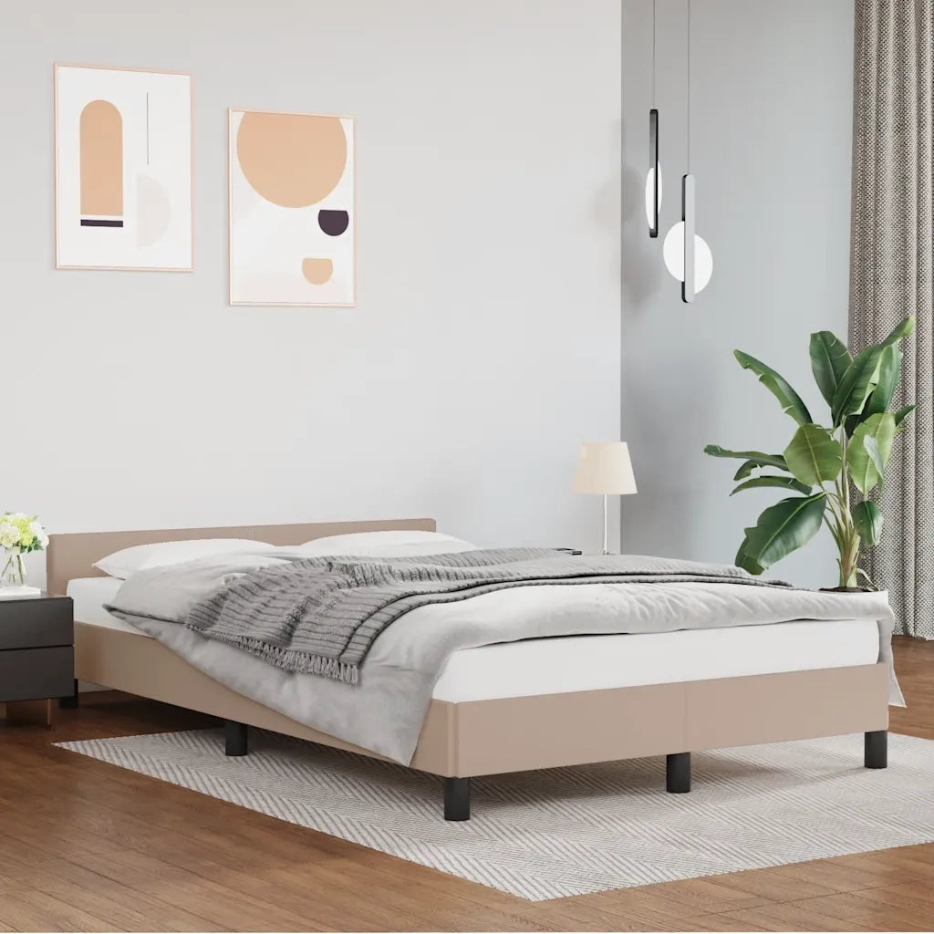 Giroletto con Testiera senza Materasso Cappuccino 140x200 cm 347506