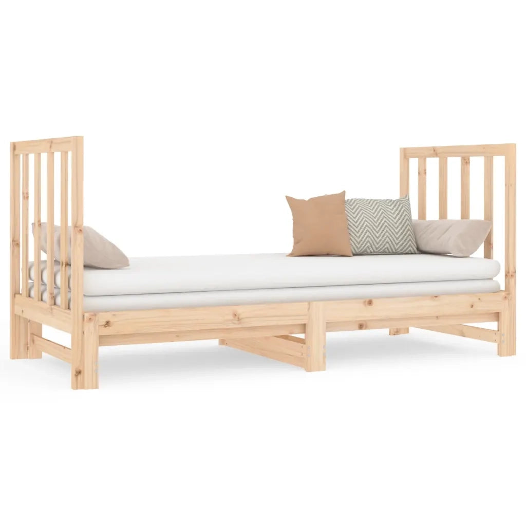 Letto da camera | Dormeuse Estraibile 2x(90x190) cm Legno Massello di Pino