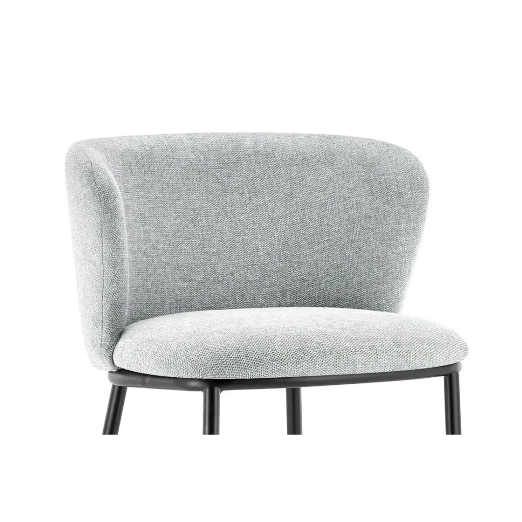 Sedia da bancone ARTHUS – Tessuto grigio chiaro – Design moderno H88,5 cm
