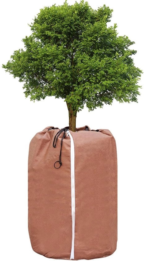 Protezione per piante invernale 60 x 90 cm, protezione termica per piante con cerniera e cordino, protezione invernale per piante in vaso, radici delle piante rimangono calde, XXL