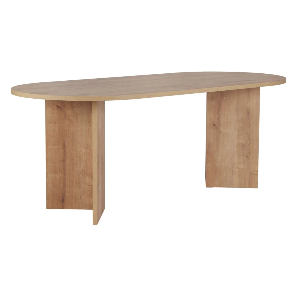 Nofalota, Tavolo Fisso 6 Posti, 200x90x75h cm Marrone Rovere Scuro