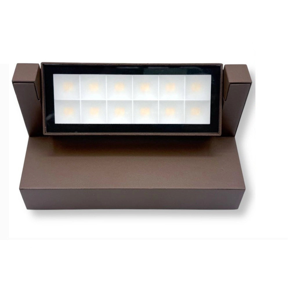 Trade Shop - Applique Parete Inclinabile Esterno 21w Tecnologia Cct 3 Tonalità Di Luce Ip65 472-3c - Marrone