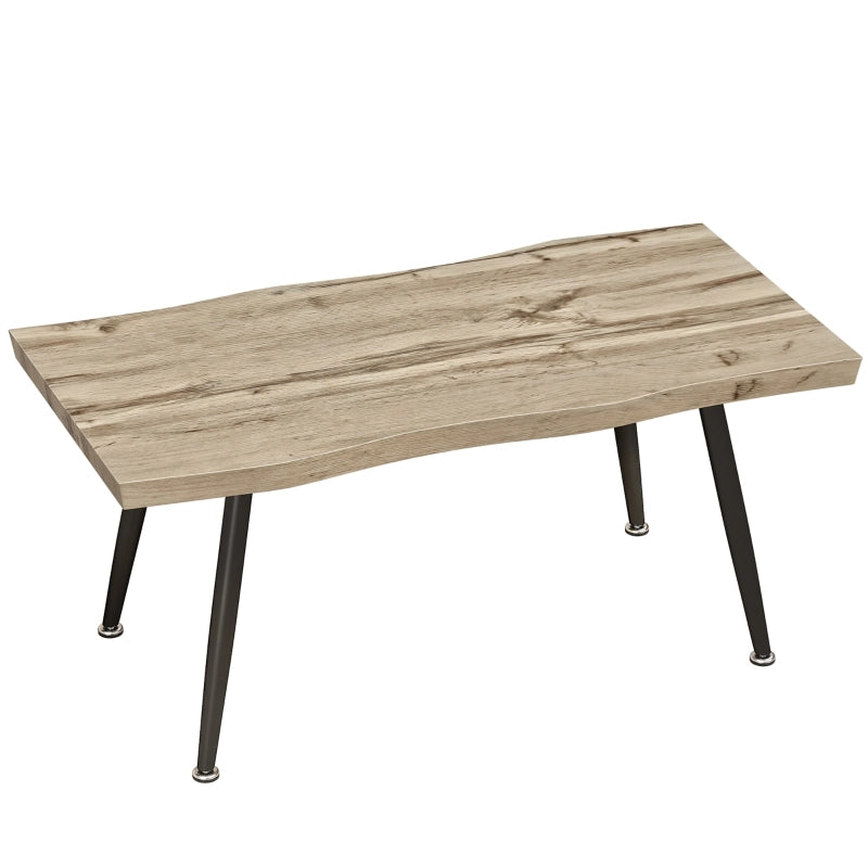 TAVOLINO DA SALOTTO 100 x 50 x 45 cm Rovere con gambe in acciaio