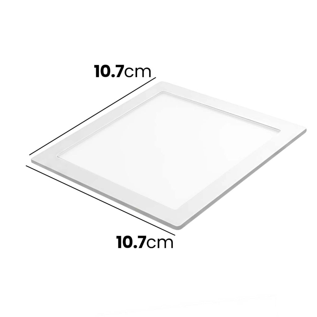 Pannello LED 3W 6500K 100lm Incassato Formato Quadrato 10.7 x 10.7 cm Bianco Avizar