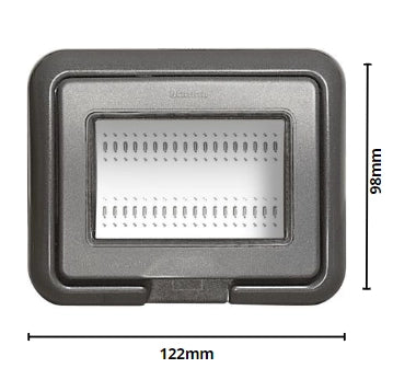 Bticino luna placca ip55 autoportante 3 posti antracite 24603l